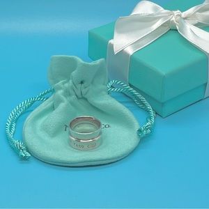 🩵Tiffany & Co 1837 Wide Band Concave Sterling Silver Ring - Size 5.5-6🩵